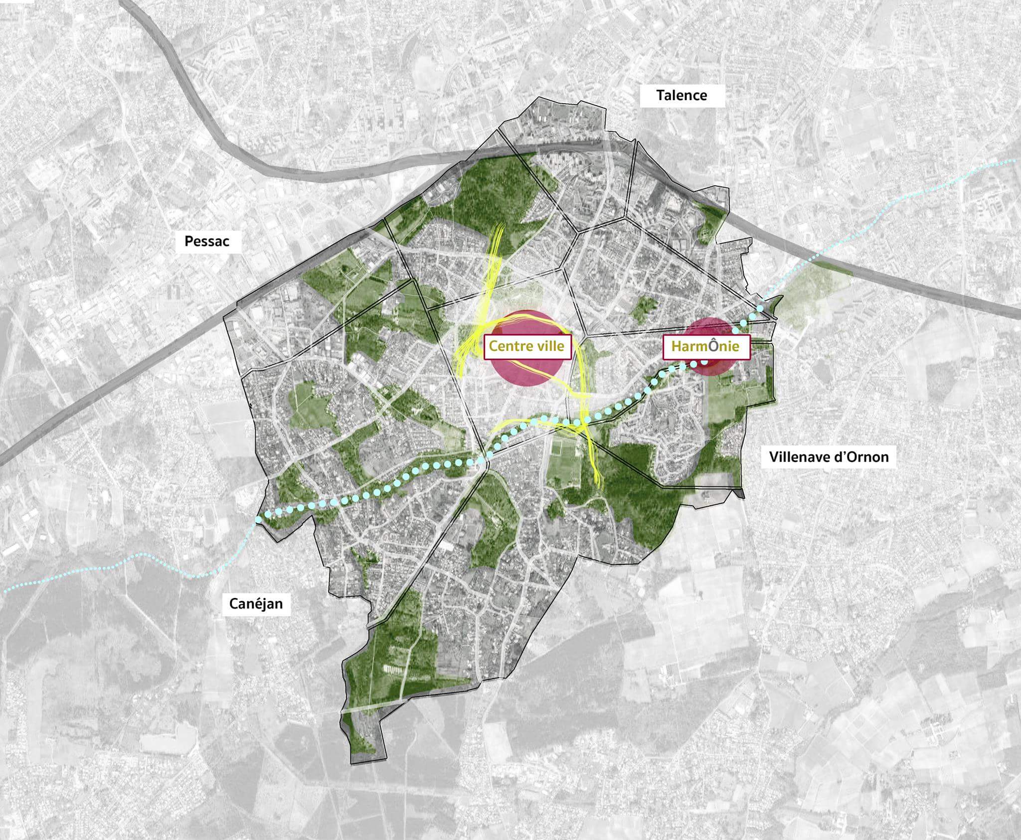 Plan de la ville et parcs